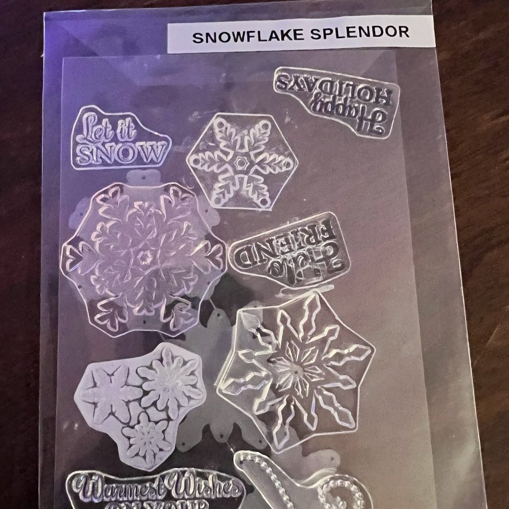 Snowflake Splendor Clear Acrylic Stamp Set - Picture 2 of 5